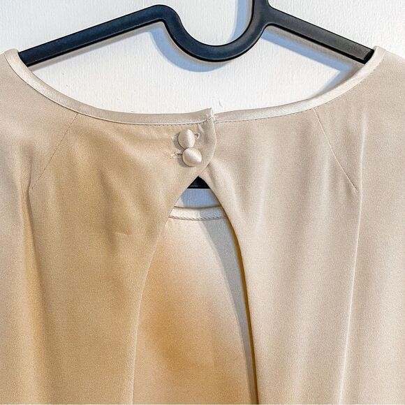 J Crew Champagne Silk Crepe Wedding Gown 12 - Picture 8 of 9